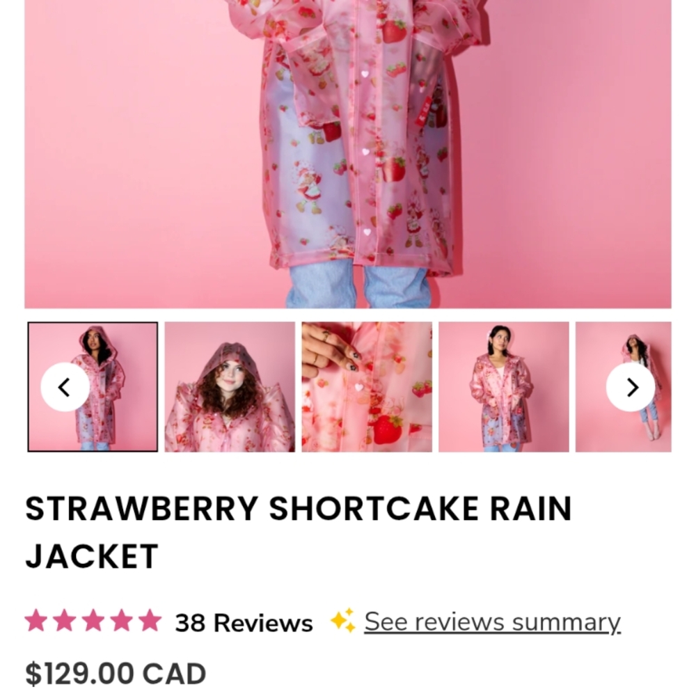 Strawberry Shortcake Rain Jacket